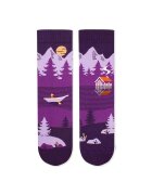 Pirin Hill Sosete bumbac Arty Socks Peisaj Montan Violet