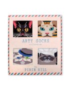 Pirin Hill Sosete bumbac Cats Box - 4 buc
