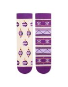 Pirin Hill Sosete bumbac de craciun Arty Socks Globuri Violet