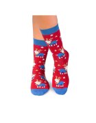 Pirin Hill Sosete bumbac de craciun Colour Cotton Ren Jucaus - 39-42 EU - Rosu