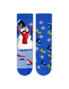 Pirin Hill Sosete bumbac de craciun Snowman - Albastru