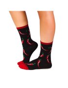 Pirin Hill Sosete bumbac organic COLOUR COTTON MEXICO CHILI PEPPER Black