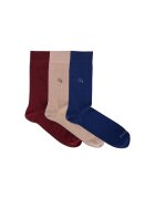 Pirin Hill Sosete bumbac organic - cu dungi 98% COTTON RICH Box 3 Bordeaux-Beige-Jeans