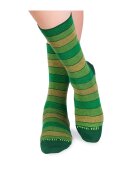 Pirin Hill Sosete bumbac organic cu dungi 98% COTTON RICH Verde