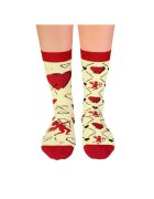 Pirin Hill Sosete bumbac organic cu inimioare Colour Cotton Amore Ecru