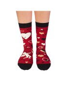 Pirin Hill Sosete bumbac organic cu inimioare Colour Cotton Amore Rosu - Rosu