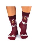 Pirin Hill Sosete calduroase din lana merino Presents - 43-46 EU - Bordo