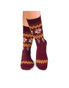 Pirin Hill Sosete calduroase din lana merino Snow - 43-46 EU - Bordo