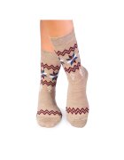 Pirin Hill Sosete calduroase din lana merino Snow Bej - Bej