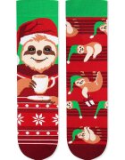 Pirin Hill Sosete de Craciun din bumbac Arty Socks cu Lenes Rosu