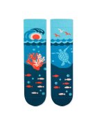Pirin Hill Sosete din bumbac organic Arty Socks Ocean Albastru deschis