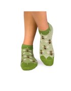 Pirin Hill Sosete scurte bamboo FINE BAMBOO Sneaker Bees - Green