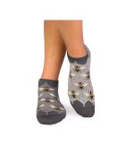 Pirin Hill Sosete scurte bambus FINE BAMBOO Sneaker Bees - Gri
