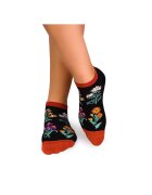 Pirin Hill Sosete scurte bumbac - model floral - Negru