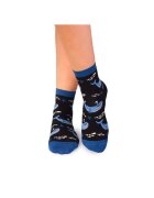 Pirin Hill Sosete scurte peste glezna bumbac organic Sealife Balene Negru - Multicolor