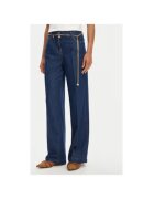 Please Pantaloni dama P3HUDINCBB - Bumbac/Lyocell - Bleumarin - Bleumarin