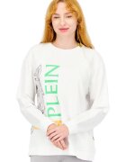 Plein Sport Bluza de trening dama bumbac/elastan - alb -