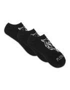 Plein Sport Set de sosete pana la glezna - 3 perechi - Alb/Negru