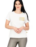 Plein Sport Tricou dama alb - bumbac - croiala clasica - alb -
