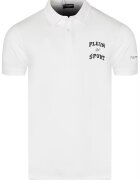 Plein Sport Tricou polo barbatesc alb – stil casual sport din bumbac elastic - Alb