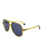 Polaroid Ochelari de soare aviator unisex cu lentile polarizate - Galben pal/Transparent