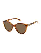 Polaroid Ochelari de soare cat-eye - Caramel
