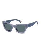Polaroid Ochelari de soare cat-eye cu lentile polarizate - Albastru prafuit