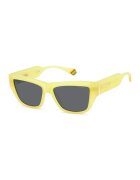 Polaroid Ochelari de soare - cat-eye cu lentile polarizate - Galben pai/Gri antracit