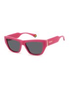 Polaroid Ochelari de soare - cat-eye cu lentile polarizate - Roz aprins/Gri antracit