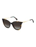 Polaroid Ochelari de soare cat-eye cu rama metalica - Negru/Galben