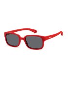 Polaroid Ochelari de soare dreptunghiulari cu logo - Rosu vermillion