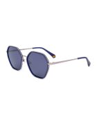 Polaroid Ochelari de soare hexagonali cu lentile polarizate - Argintiu
