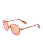 Polaroid Ochelari de soare hexagonali cu lentile polarizate si model unisex - Portocaliu mandarina