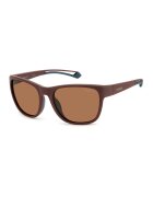 Polaroid Ochelari de soare patrati cu lentile polarizate - Maro inchis