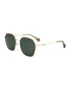 Polaroid Ochelari de soare unisex cu lentile polarizate si rama metalica