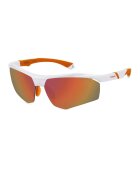 Polaroid Ochelari de soare wrap cu lentile polarizate - - Portocaliu mandarina/Alb murdar