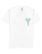 Poler Tricou barbati - Bumbac - Alb/Verde - Alb/Verde