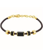 Police Bratara din piele cu onix PEAGB0032202 - Auriu - Maro