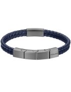 Police Bratara Parallel piele dubla PEAGB0039603 - Argintiu - Albastru