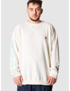 PORC Bluza de trening cu logo aplicat si model unisex - Alb/Turcoaz