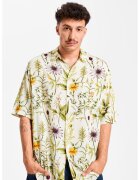 PORC Camasa unisex supradimensionata - Alb/Verde/Portocaliu