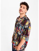 PORC Camasa unisex supradimensionata din viscoza - Multicolor