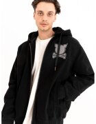 PORC Jacheta bomber unisex cu gluga detasabila - Negru