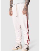 PORC Pantaloni de trening unisex cu logo - Rosu/Alb murdar