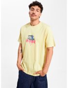 PORC Tricou unisex cu imprimeu logo - Galben pai/Roz/Albastru