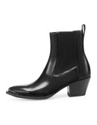 Potamy Botine Chelsea de piele cu varf ascutit - Negru