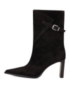 Potamy Cizme mid-calf din piele intoarsa cu toc inalt - Negru