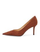 Potamy Pantofi de piele intoarsa cu varf ascutit - Maro cognac