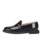 Potamy Pantofi loafer de piele cu aspect lacuit - Negru
