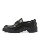 Potamy Pantofi loafer de piele cu toc masiv - Negru